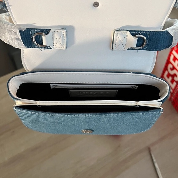 Diesel Blue and White Crossbody Bag